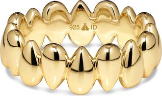 Devata Teardrop Eternity Band Ring in Gold Plated Sterling Silver in Yellow Gold at Nordstrom, Size 9