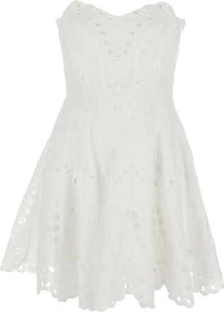 Charo Ruiz Ibiza Abito corto senza spalline - Bianco