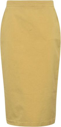 Max Mara Yellow Logo Skirt