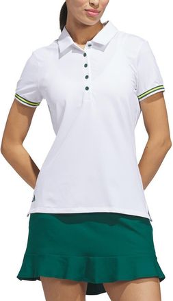 adidas Ultimate365 Classic Knit Polo in White/Cgreen at Nordstrom Rack, Size Medium