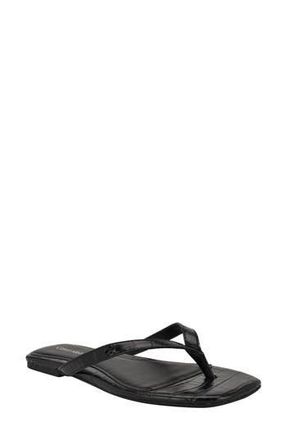 Calvin Klein Stelea Flip Flop in Black Embossed at Nordstrom Rack, Size 10