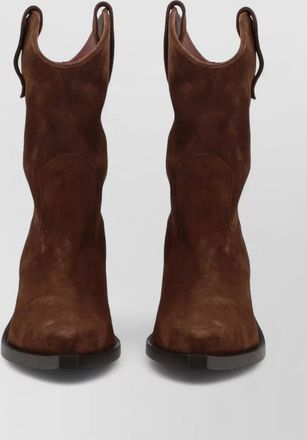 PARIS TEXAS suede mid-calf cowboy boots