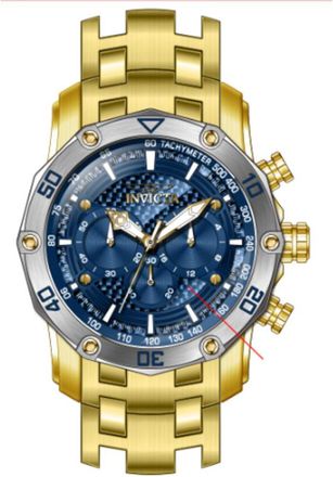 Invicta Pro Diver Chronograph Quartz Blue Dial Mens Watch 38444
