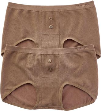 Bambooa Bamboo Set Of 2 Seamless Micro Rib Boyshort