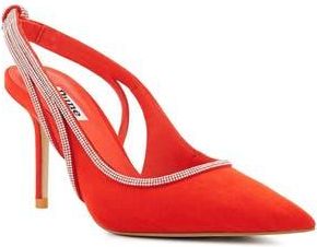 Dune London Cinematic Pointed Toe Slingback Pump in Orange at Nordstrom Rack, Size 41