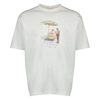 Dr&ocirc;le de Monsieur T-Shirts, male, White, Size: XS Fleuriste T-shirt