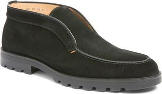 Santoni Lug Sole Slip-On Shoe in Black at Nordstrom, Size 10.5