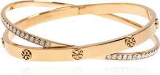 Tory Burch Icon Pav&eacute; Dubbele Armband - Dames - Armbanden - Geel - M - Accessoires