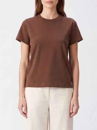 Khaite T-shirt a maniche corte con scollo a girocollo in puro cotone