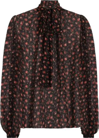 Dolce & Gabbana Blouse met bloemenprint - Zwart