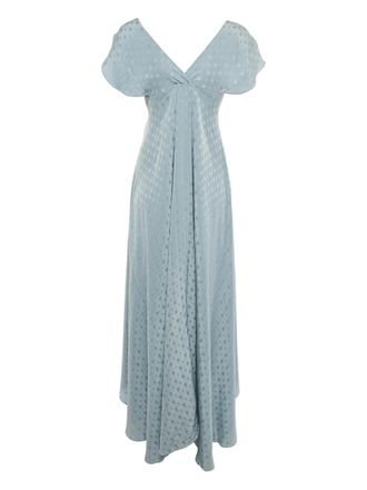 Zadig&Voltaire silk pattern high-low dress - Blue