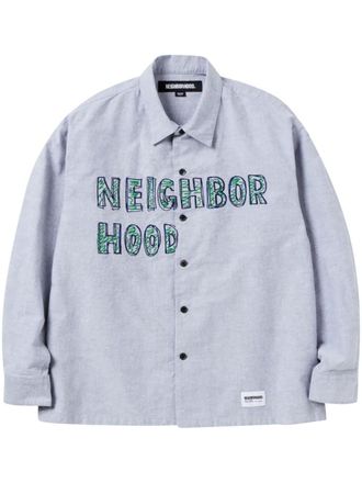 Neighborhood Overhemd met geborduurd logo - Grijs
