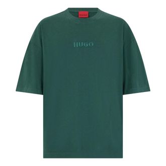 HUGO BOSS Tops, Heren, Groen, XS, Katoen, T-shirt met logo