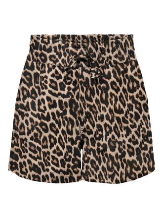 Only Shorts ONLY ONLARIS LIFE PULL UP SHORTS WVN CC, Damen, Gr. XS, N-Gr, peyote aop:chic leo, Web, Obermaterial: 93% Viskose, 7% Polyester, bedruckt, regu