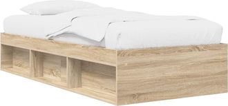 vidaXL Estructura De Cama Con Almacenamiento Roble Sonoma 80 X 200 Cm Vidaxl
