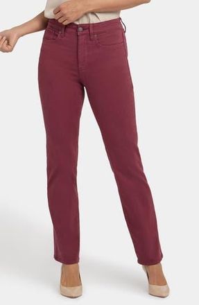 NYDJ Marilyn High Waist Straight Leg Jeans in True Burgundy at Nordstrom Rack, Size 16P