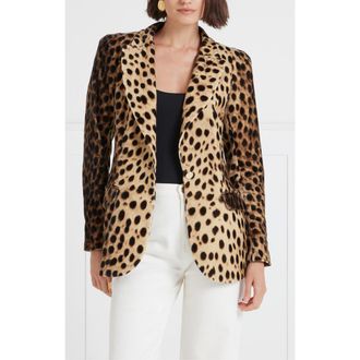 Temperley London Nemera Velvet Jacket in Leopard Print at Nordstrom, Size 10