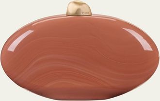 Cult Gaia Eviana Glossy Acrylic Clutch Bag