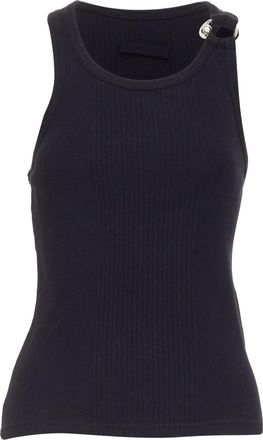 Jean Paul Gaultier ring detail ribbed tank top