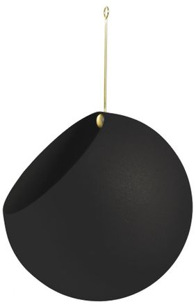 AYTM H&auml;ngender In-/Outdoor Design Blumentopf Globe, Schwarz/Gold