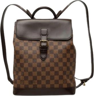 Louis Vuitton Pre-owned Damier Rugzak - Dames - Vintage Rugzakken - Bruin - ONE Size - Leer - Vintage