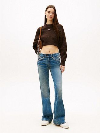 Tommy Hilfiger Vaqueros de corte bootcut, talle bajo y efecto usado