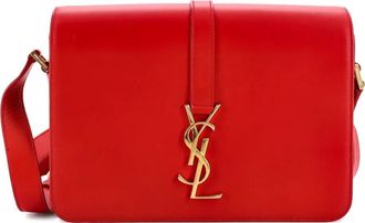 Saint Laurent Classic Monogram Universite Bag Leather Medium crossbody bag - Rood
