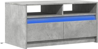 vidaXL Coffee Table with LED Lights Concrete Grey Engineered Wood vidaXL