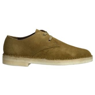 Clarks Desert Khan Suede Mens Lace Up Shoes - Dark Olive - Size:UK 9.5