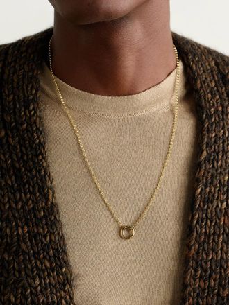 Foundrae Small Open Belcher 18-Karat Gold Necklace