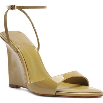 Schutz Elodie Ankle Strap Wedge Sandal in Ecru Olive at Nordstrom, Size 6.5
