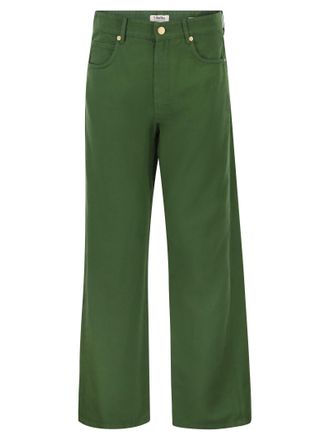 Max Mara Smmonorata 5-Pocket-Hose aus Baumwolle und Leinen