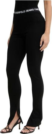 Karl Lagerfeld Dames, Broeken, Zwart, Maat: XS Viscose