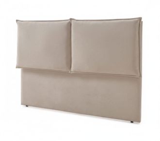Colch&oacute;n Morfeo Cabecero beige doble panel acolchado para cama de 90 cm - 100x128 cm