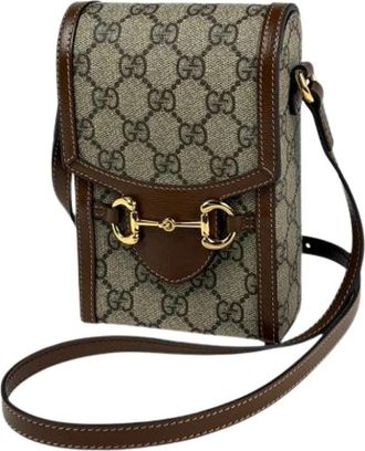 Gucci Pre-owned Vintage Mini Shoulder Bag - Dames - Vintage Mini Tas - Bruin - ONE Size - Leer - Vintage
