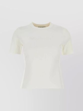 Max Mara ribbed crew neck short sleeve top