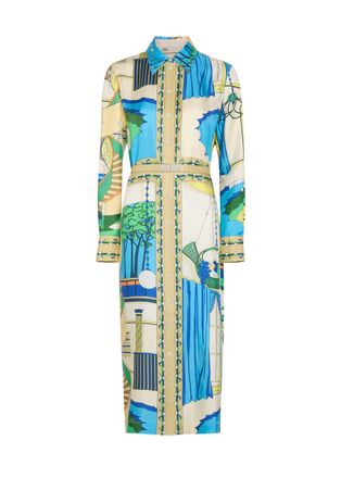 Tory Burch Printed Silk Midi Shirt Dress - Multicoloured - 6 (UK10 / S)
