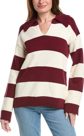English Factory Stripe Rugby Collared Sweater
