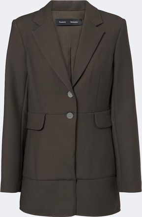 Proenza Schouler Maera ruffled wool-blend blazer
