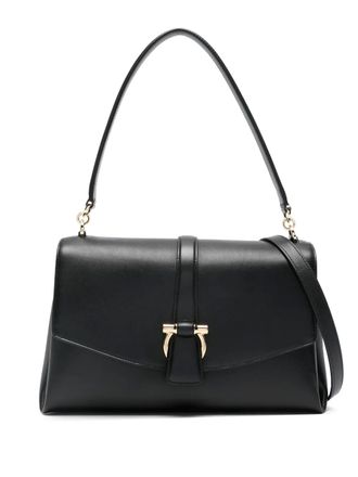 Ferragamo Borsa tote con fibbia - Nero
