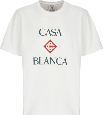 Casablanca White Classic Stacked Logo T-Shirt