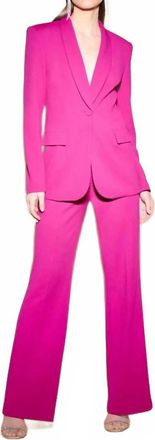 Joseph Ribkoff Crepe Wide-Leg Pull-On Pants In Fuchsia