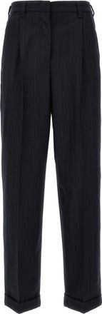 Miu Miu Blue Pinstripe pants
