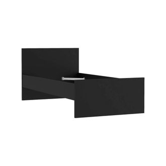 Dmora Dmora - Estructura De Cama Color Negro Mate, 96 X 80 X 196,6 Cm, Con Embalaje Reforzado