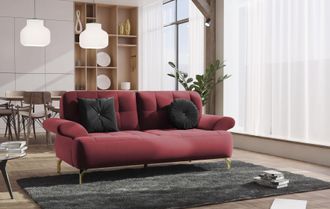 Sit&more 2-Sitzer »Orient 1« inkl. 2 Zierkissen mit Strass-Stein, goldfarbene Metallfüsse