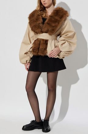 Rotate Jacket With Belt, Womens, Beige