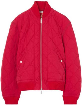 Burberry Quilted Nylon Bomber Jacket, Size X-Large