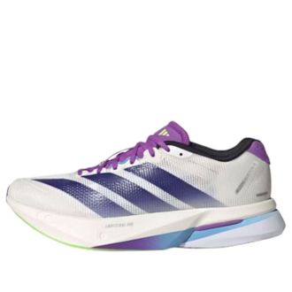 adidas (WMNS) adidas Adizero Boston 13 White Collegiate Purple Lime Burst JS4953