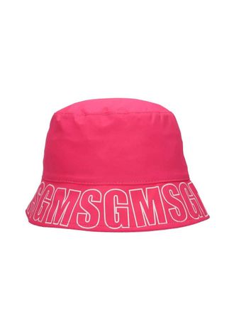 Msgm MS028800T_044 Cotton Cloche Hat - Pink