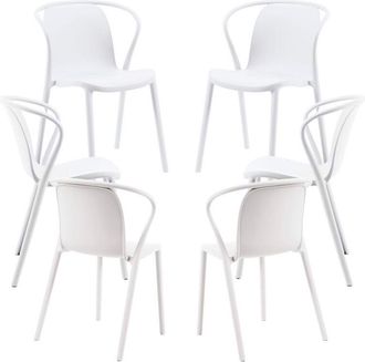 Regalos Miguel Regalos Miguel - Packs Sillas Jard&iacute;n - Pack 6 Sillas Zotli - Blanco